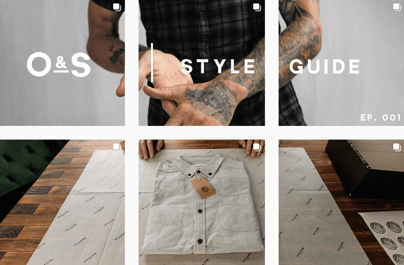 Лента Oak & Stone Clothing в Instagram